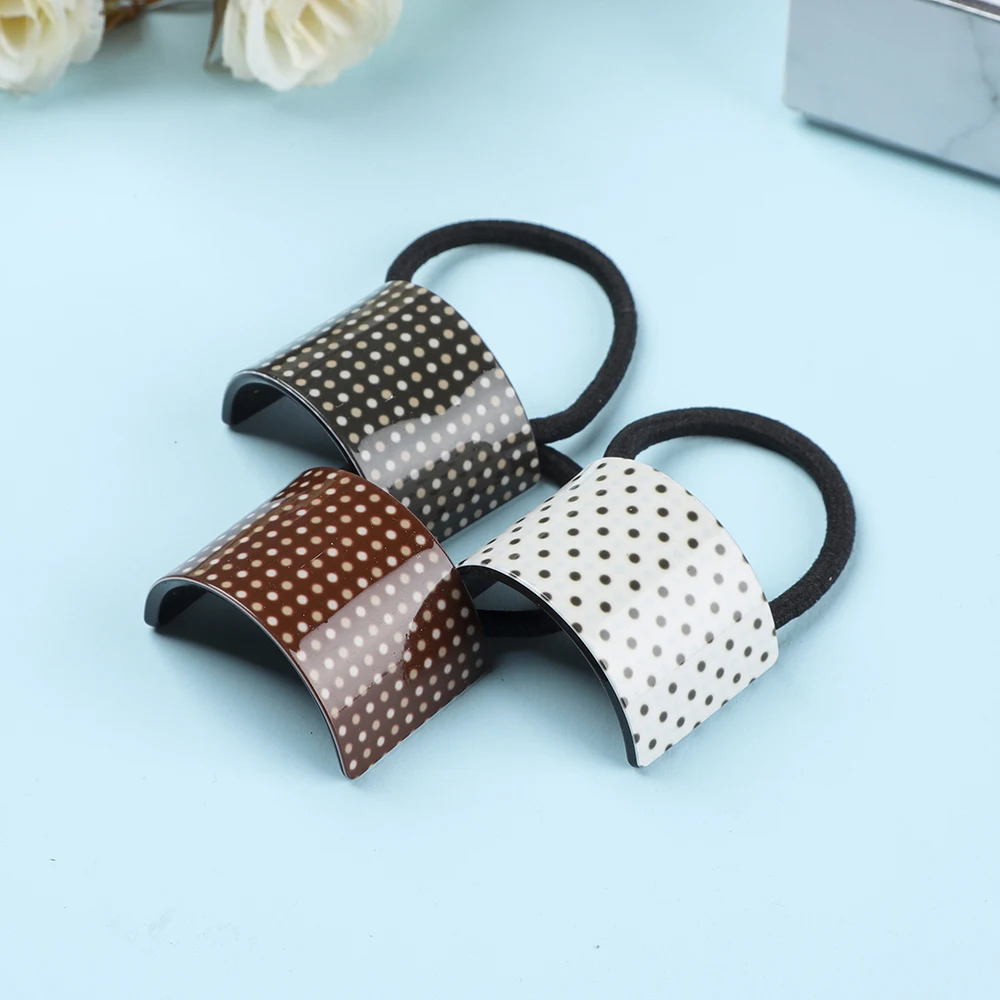 Модные Акриловые эластичные резинки для волос женские девочек с геометрическим