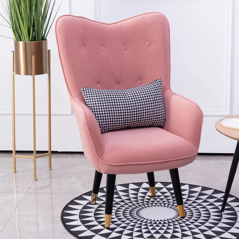 Lazy sofa ins light luxury small apartment bedroom fabric balcony chair armrest single |