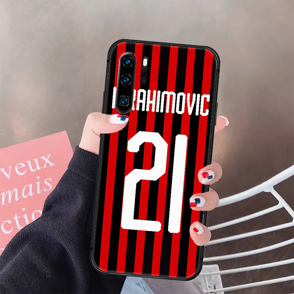 

Zlatan lbrahimovic Football Phone Case Cover Hull For Huawei P8 P9 P10 P20 P30 P40 Lite Pro Plus Smart Z 2019 black Back Tpu