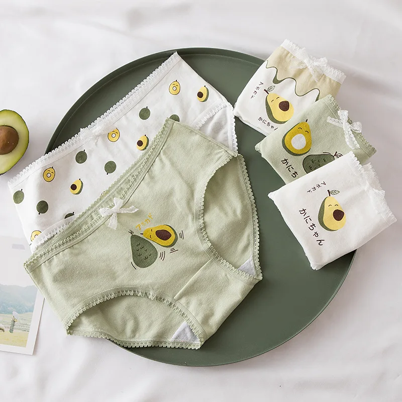 

3Pcs/Set Women's Panties Underwear High Quality Sexy Lingerie Cute Cartoon Girls Short Briefs Plus Size Cotton Female Underpants