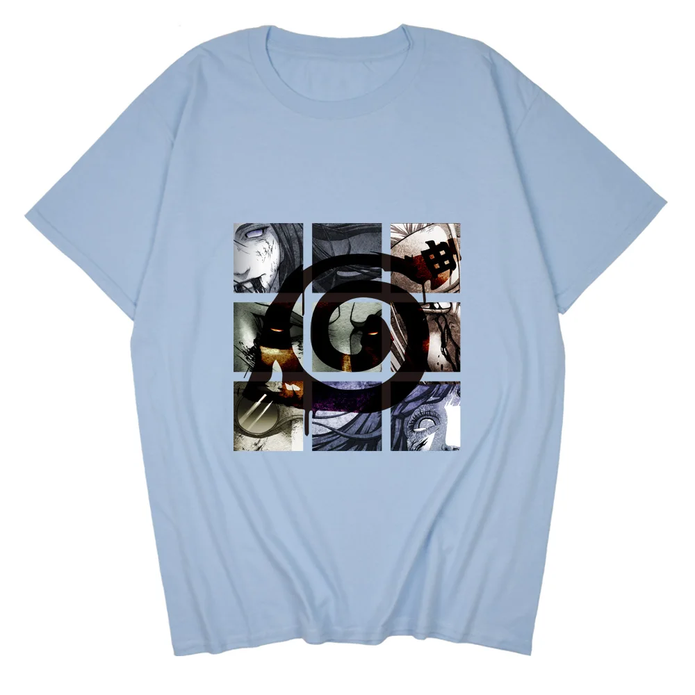 

New style hot hand-painted men's and women's cotton loose T-shirt street hip-hop anime cartoon series loose tops funny personali