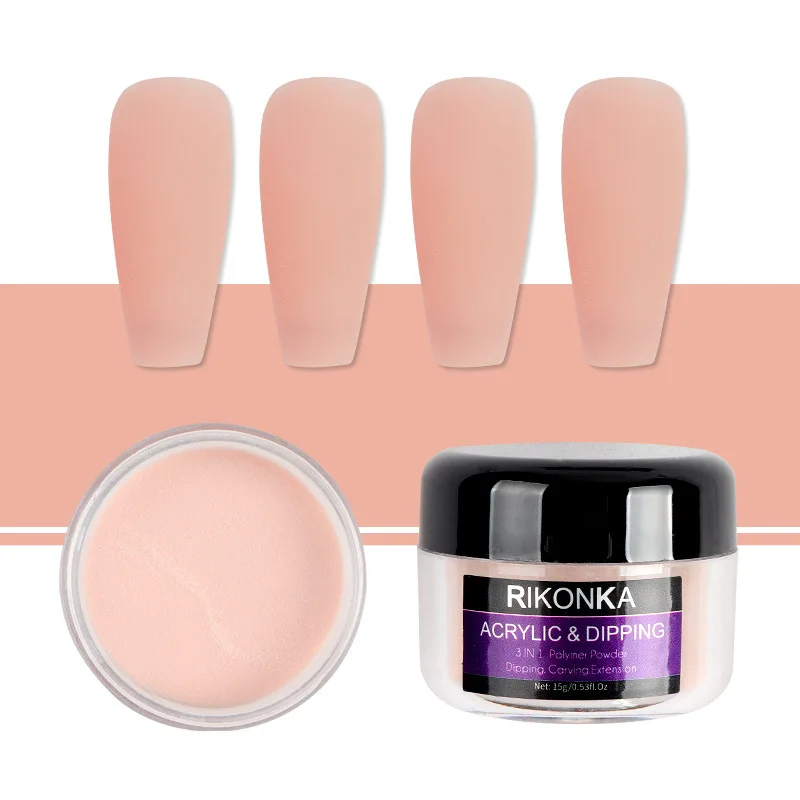 

15 g/box Light-Colored Acrylic Powder Nail Sculpture Powder DIY Manicure Decoration Modeling Design Pigment Nail Extension Dust