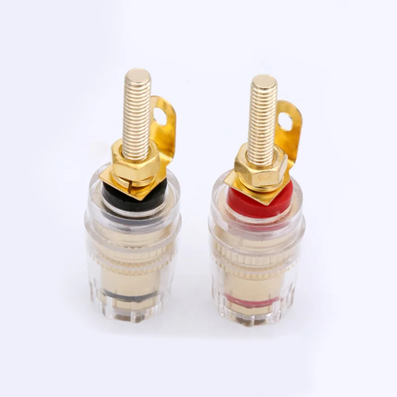4 шт. позолоченные клеммы для Hi Fi кабеля мм|Соединители| |