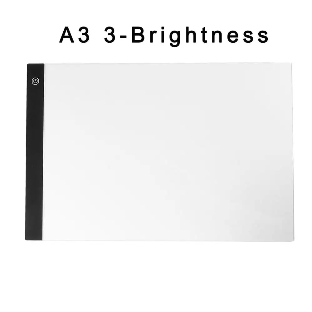 Цифровой планшет A3 A4 A5 GraphicTablet для рисования знак дисплей Панель светящийся трафарет Графический художник тонкая доска для рисования свет - Цвет: A3  3-Brightness