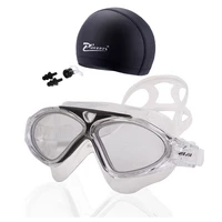 adult swimming glasses swim caps ear plug professional anti fog diving eyewear super waterproof goggles