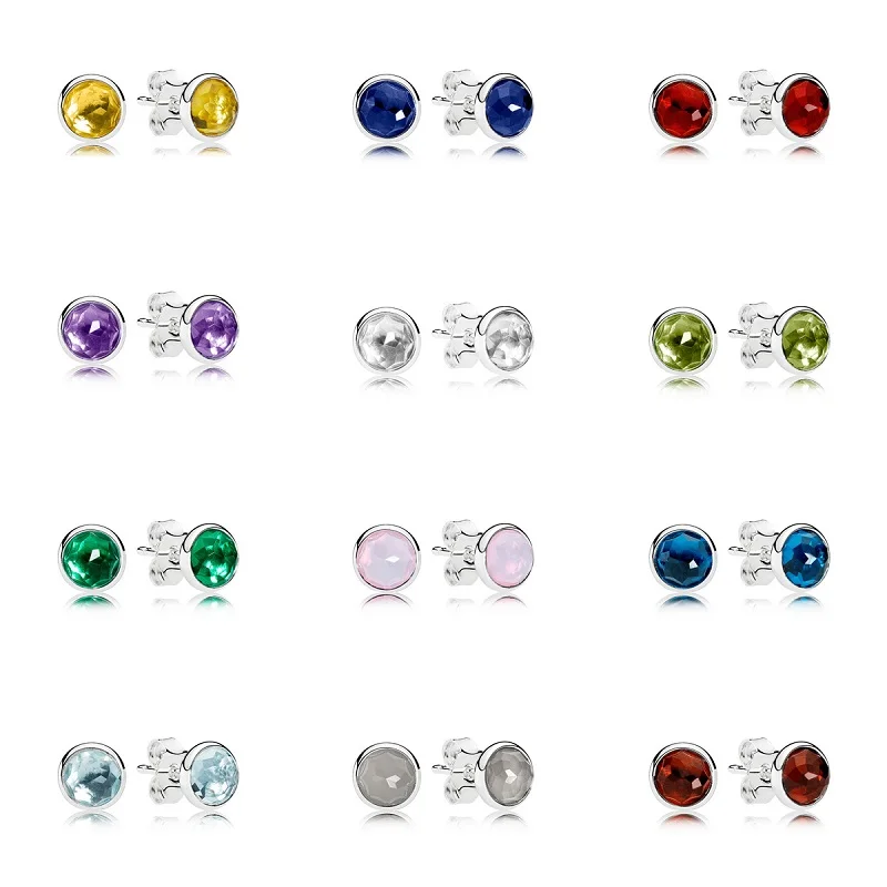 

12 Color 1 Pair Women Ear Studs Star Shining Starry Sky Crystal Diy Earrings High Quality Earring Women Wedding Jewelry