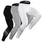 Мужские спортивные штаны с принтом для бодибилдинга, эластичные облегающие длинные штаны, уличные спортивные штаны для бега, спортивные штаны