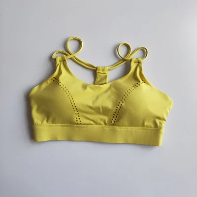 Бесшовный спортивный бюстгальтер с эффектом пуш ап для тренировок женский топ