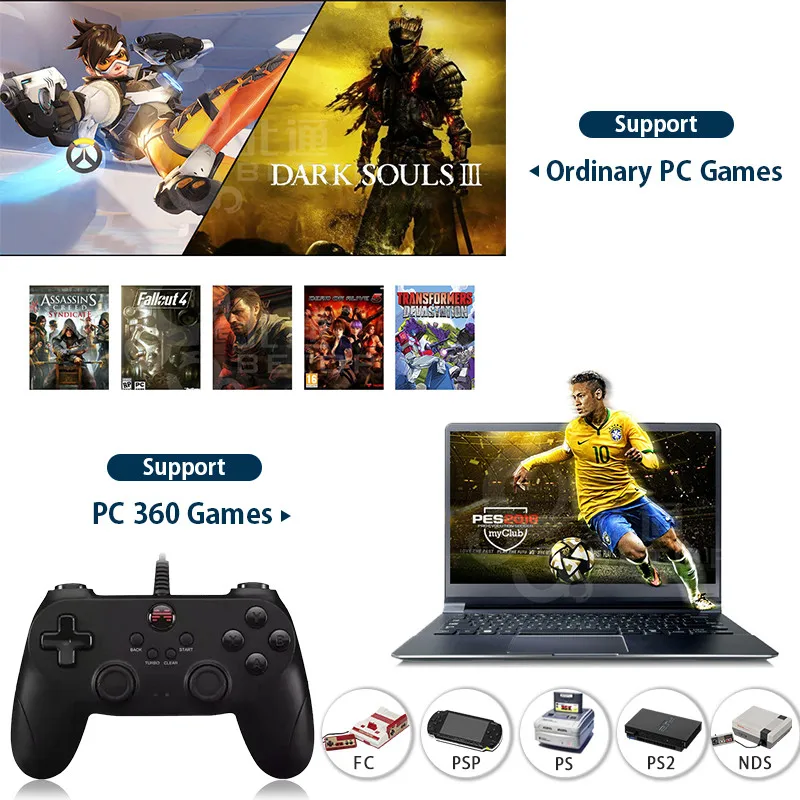 BETOP геймпад 2 4G беспроводной/2 м проводной для PS2/WII/PSP/PC/TV Box игровой контроллер