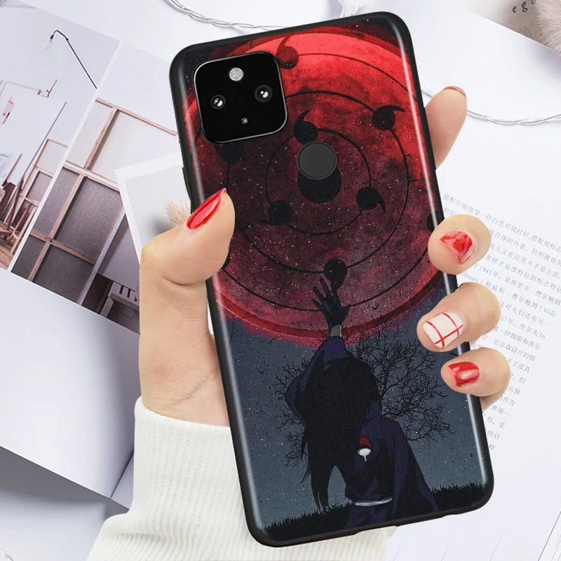 

Cute Carrtoon Amine Shockproof Cover for Google Pixel 5 4 4A XL 5G Black Phone Case Shell Soft Fundas Coque Capa