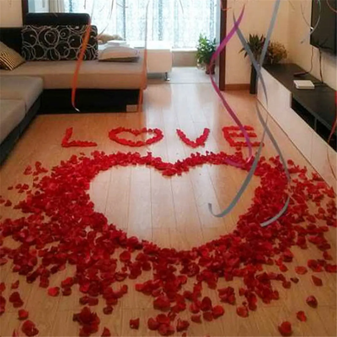 100 шт./лот искусственные шелковые лепестки роз листья Романтические свадебные