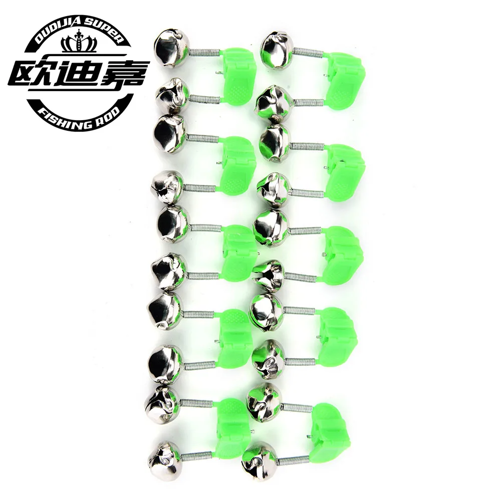 10pcs Bite Alarms Fishing Rod Bells Accessory Clamp Tip Clip Ring Green ABS Outdoor Metal | Спорт и развлечения