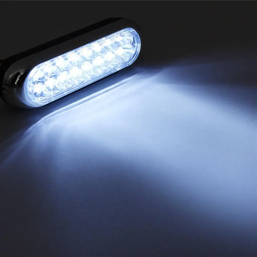 

2PC High Bright 16 LED Car Running Light Fog Day Driving LAMP 12V Aurora Running Light 2XBrackets 4Xscrew