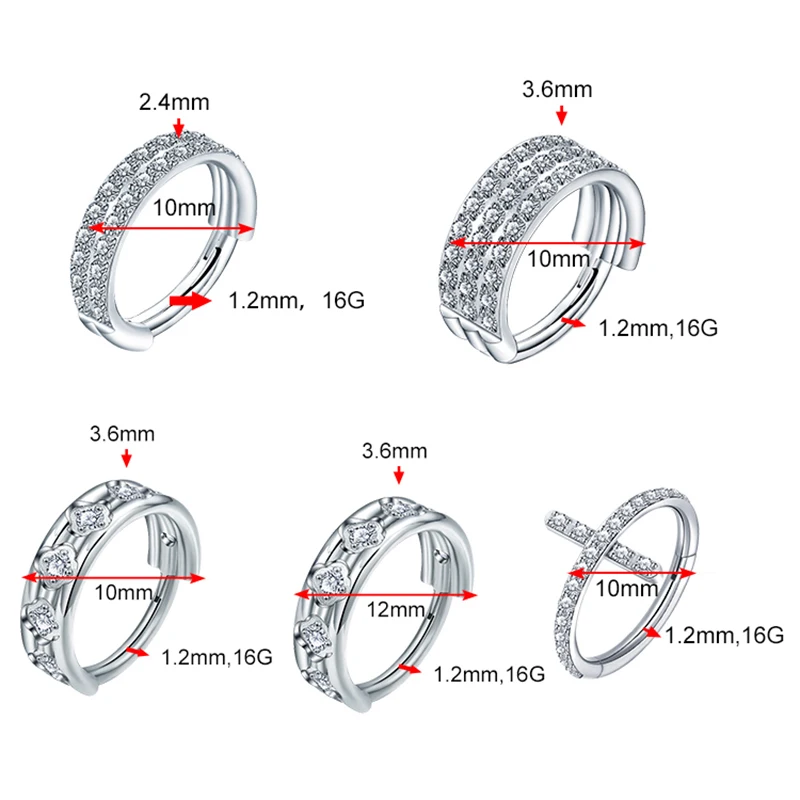 Титановая хирургическая металлическая перегородка G23 для пирсинга носа