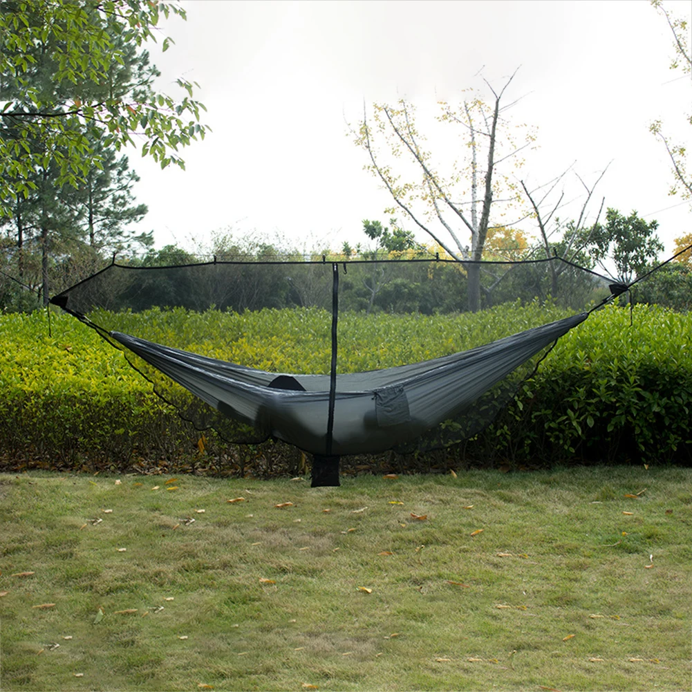 Открытый Двойной Жук гамак с москитной сеткой сетка Кемпинг молния разделяя