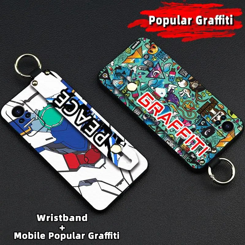 

New Arrival Wrist Strap Phone Case For Xiaomi Civi 5G Kickstand For Woman Back Cover Durable TPU