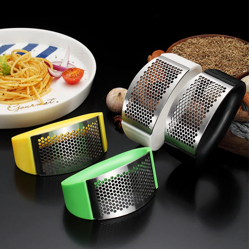 

Stainless Steel Garlic Press Manual Garlic Grater Chopper Ginger Press Crusher,For Kitchen Fruit Vegetable Tool Garlic Press