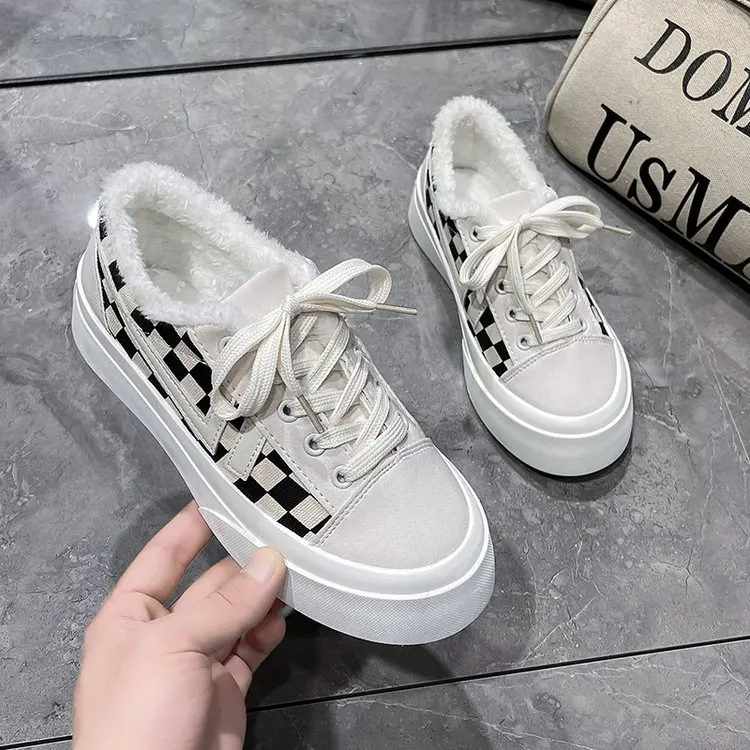 

2021 NewPlaid Women Sneakers Flats Casual Vulcanize Basket Femme Sports Shoes Spring Tennis Female Kawaii Canvas Harajuku Korean