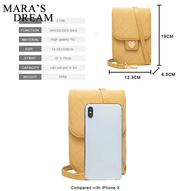

Mara's Dream Fashion Women Mini Shoulder Bags High Quality Female Phone Bags New Solid Color Ladies Messenger Bag Wild Small Bag