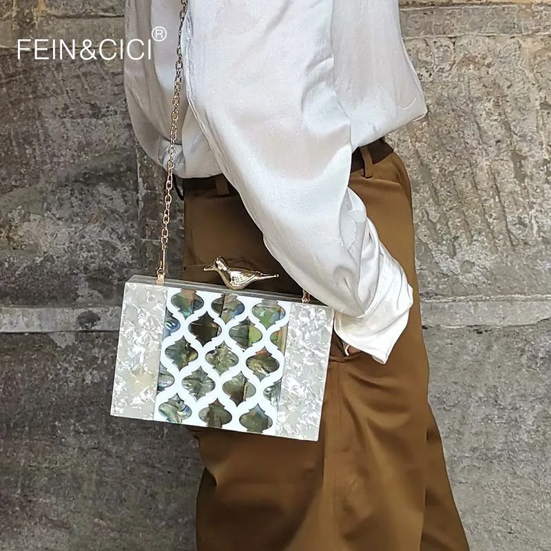 Акриловый клатч Женская пластиковая сумочка сумка для девушек винтажная Ретро