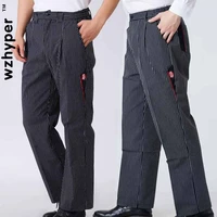 food service hotel cook restaurant chef uniforms work clothes bakery catering breathable cooker pants kitchen elastic trousers