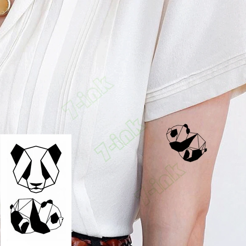 Водостойкая Временная тату наклейка милая Акварельная татуировка животное