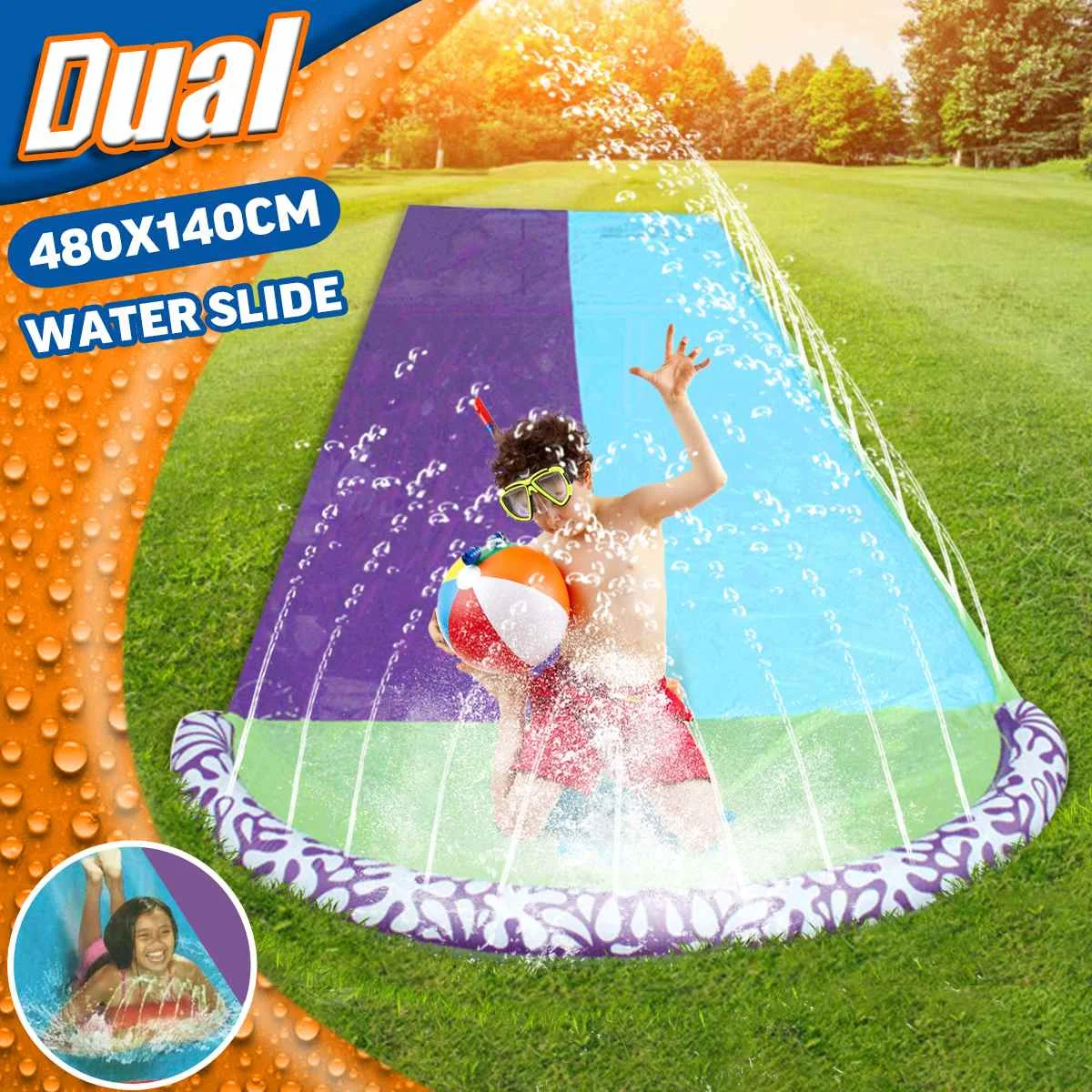 

4,8 м игровой центр на заднем дворе игрушки для детей и взрослых, надувная водная горка бассейны Детские Для детей, на лето на заднем дворе на ...