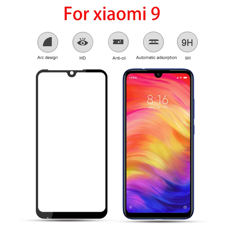 Защита экрана для Xiaomi redmi Note 7 7Pro полное покрытие закаленное стекло xiomi mi9 play