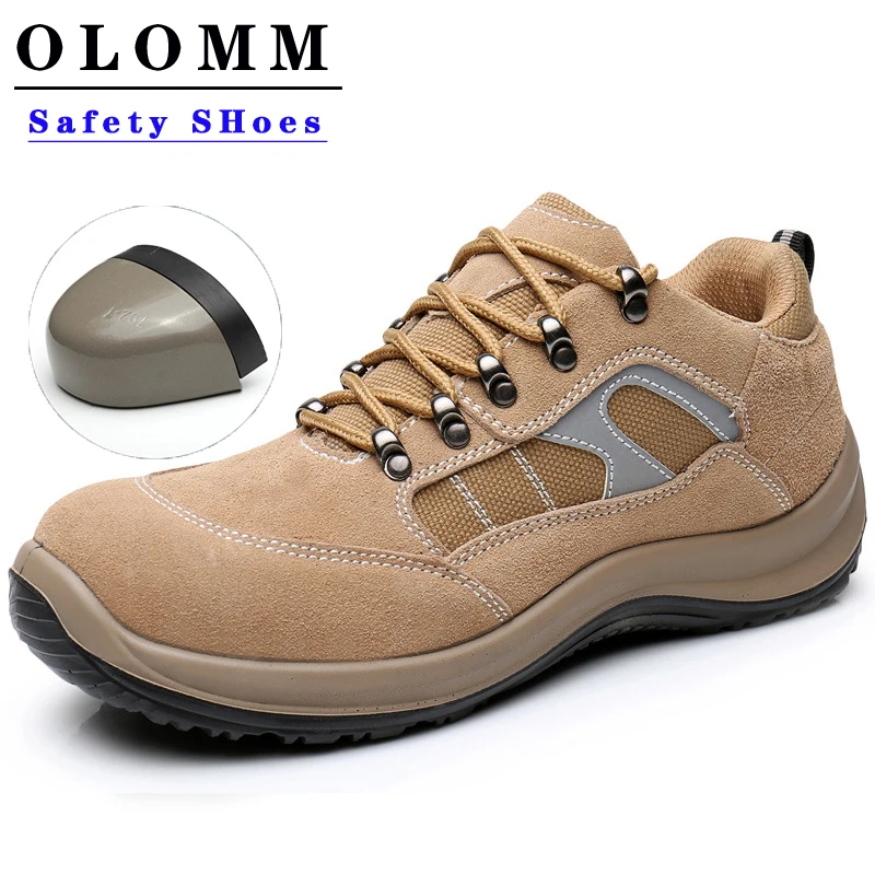 Yolm дышащая легкая мужская защитная обувь со стальным носком Рабочая для мужчин