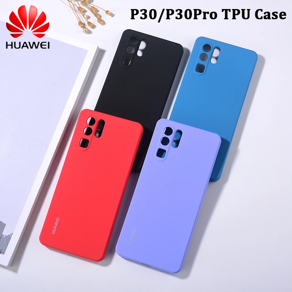

100%Original Huawei P30 Pro P 30 Soft Case Liquid Silicone TPU Smooth Touch Camera Protection Shell For p30pro VOG-AL10 &Logo