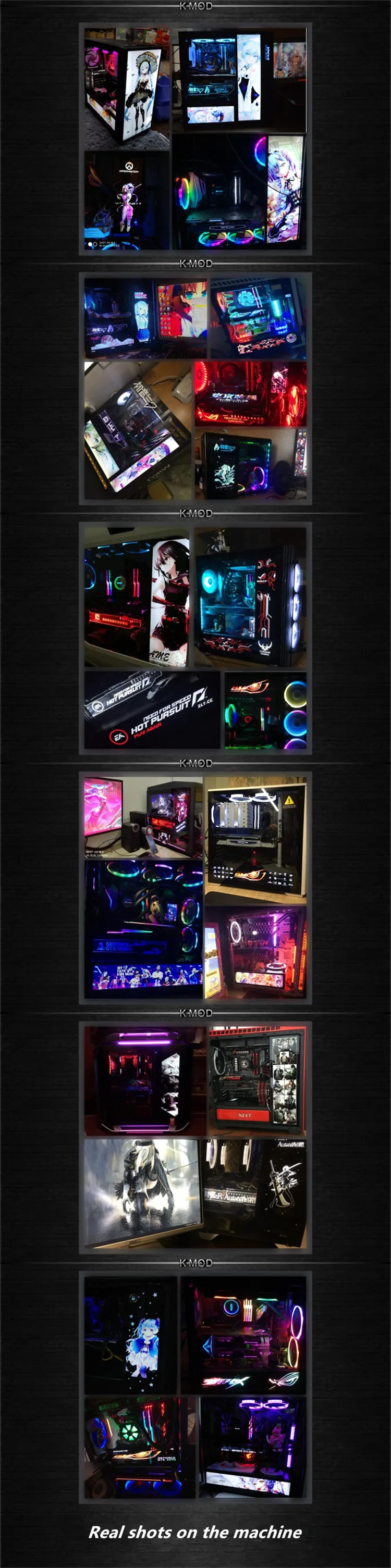 Индивидуальный чехол для ПК с боковой панелью GPU Backplane RGB Faith светильник красочный/RGB/D-RGB AURA Streamer Backplate для чехол/видеокарта