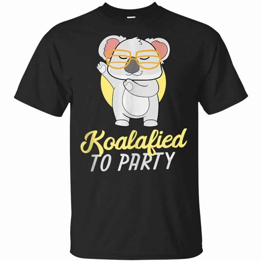 Koalafied/вечерние футболки с забавным животным мишкой коала черного цвета темно