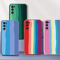 rainbow liquid case for oppo reno 5 pro reno 4 z 5g soft camera lens protect phone cover for oppo a72 a53 a55 a52 a93 a9 a5 2020