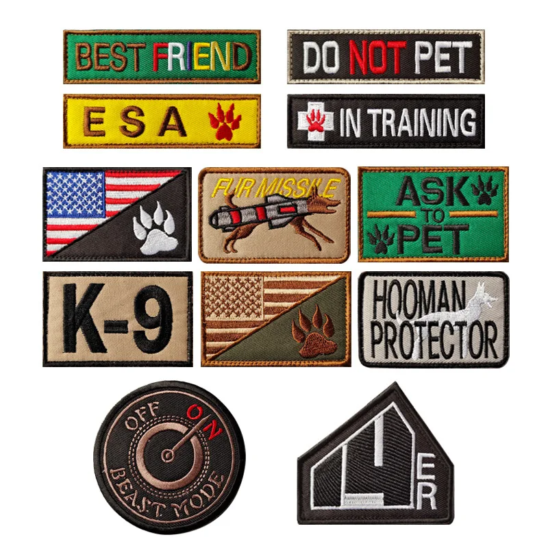 Рабочий собачий значок с эмблемой для тренировки модель Зверь K9 пластырь полиции