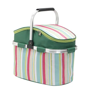 26l large picnic basket picnic bag lunch tote cooler backpack outdoor insulated picnic bag for grocery kayak camping hiking free global shipping