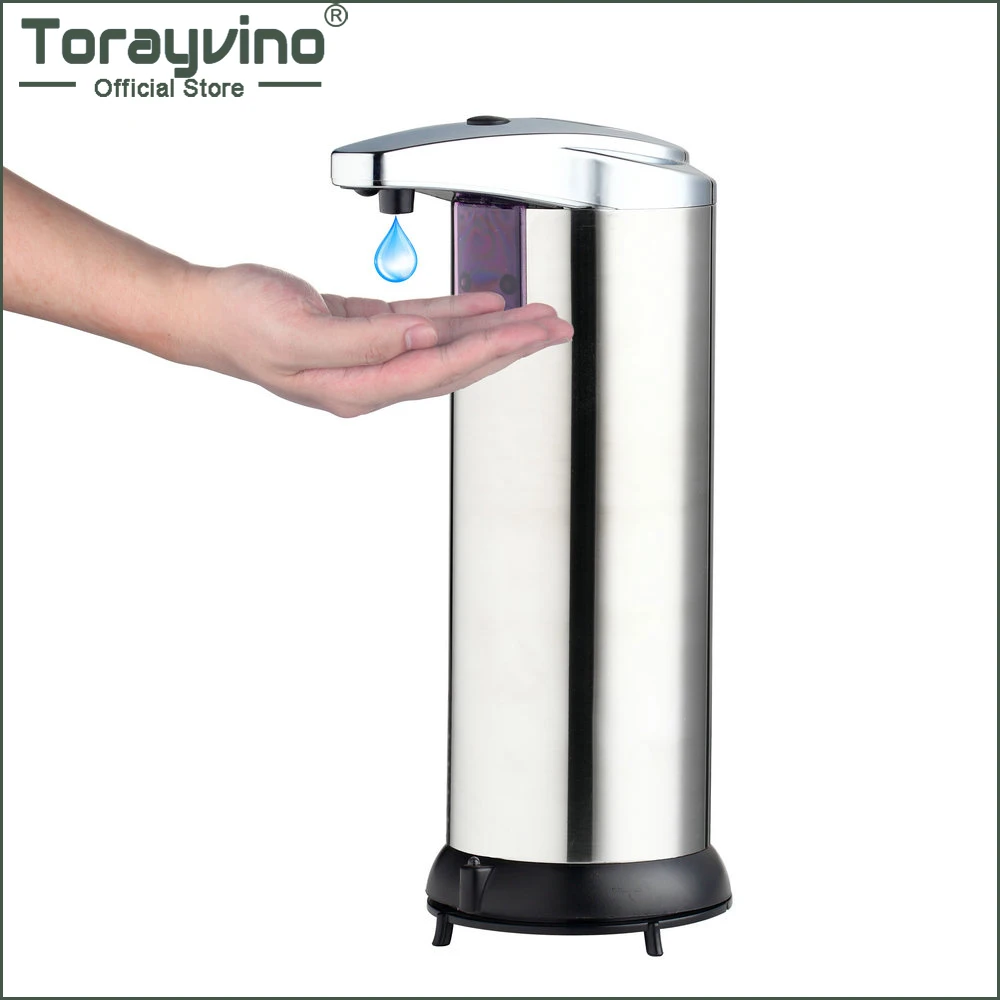 

Torayvino Smart Sensor Soap Dispenser Automatic Liquid ABS Plastic Hands Free Touch Soap Dispenser For Kitchen Bathroom