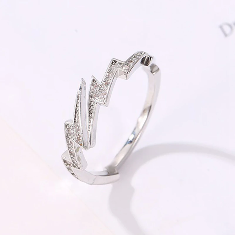 Женское Винтажное кольцо с молниями элегантное свадебное высокого качества