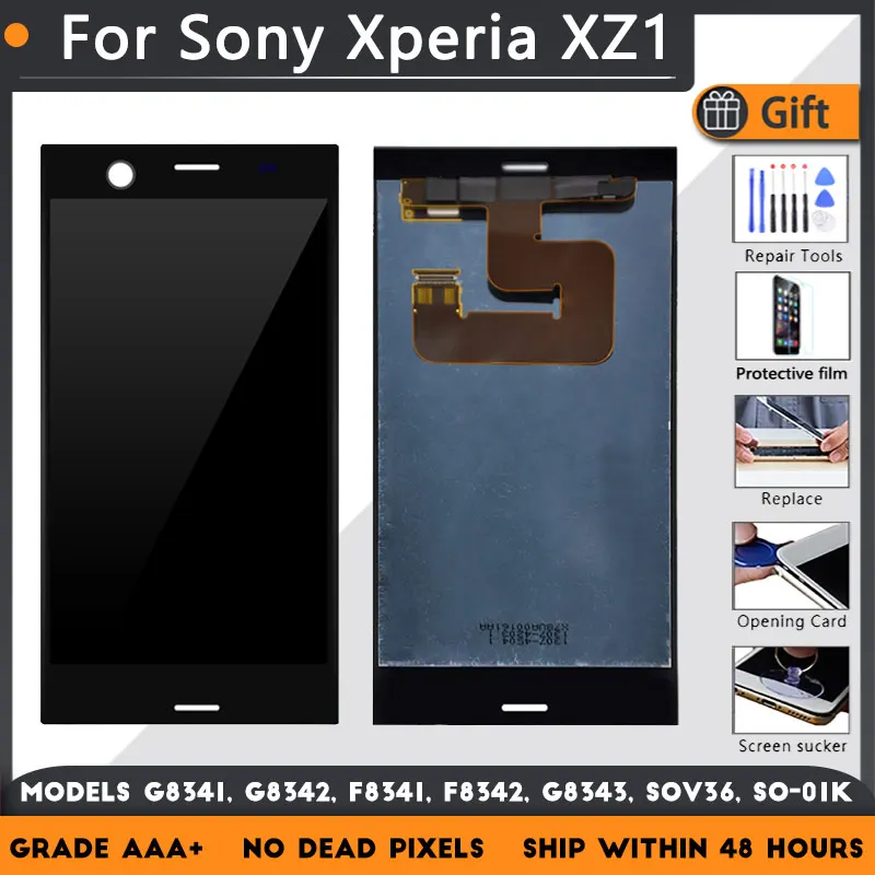 

For Sony Xperia XZ1 LCD screen assembly touch glass,For Sony XZ1 G8341 G8342 F8341 F8342 G8343 SOV36 SO-01K LCD Display Black