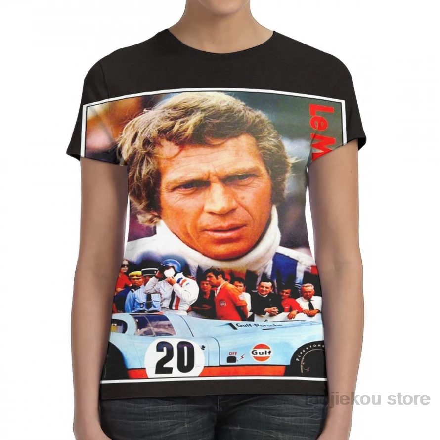 LE MANS Vintage Grand Prix Auto Print men T-Shirt women all over print fashion girl t shirt boy tops tees Short Sleeve tshirts Мужская
