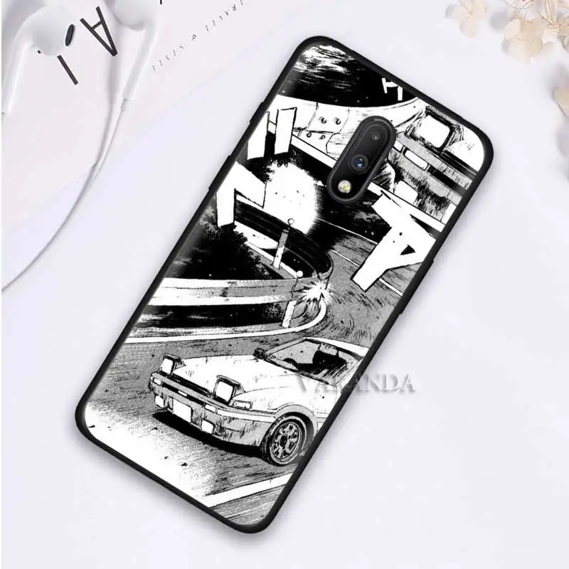 

Initial D Case for Oneplus 8 7T Nord Z 7 Pro 5G 6T 6 Oneplus8 One Plus Z Nord Black Silicone Phone Coque