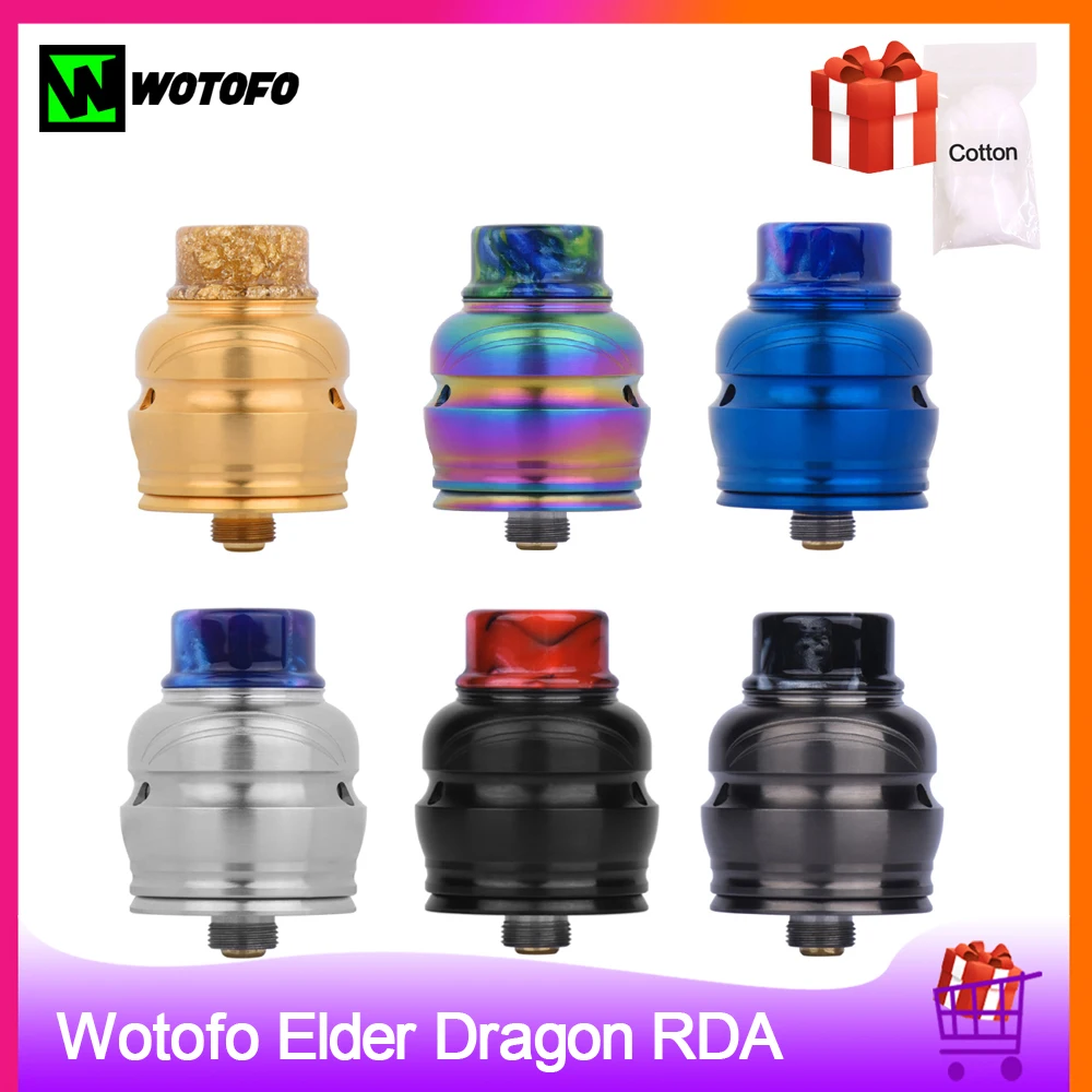 Wotofo Elder Dragon RDA танк 22 мм одна катушка перестраиваемая электронная сигарета атомайзер RDA Vape бак для Squonk Mod