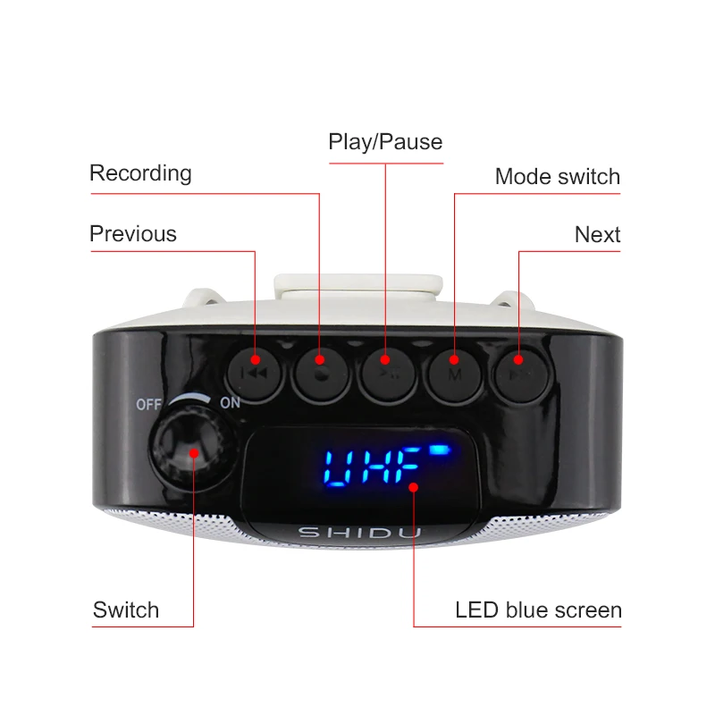 SHIDU 10 Вт Портативный беспроводной голосовой усилитель динамик для учителей УВЧ