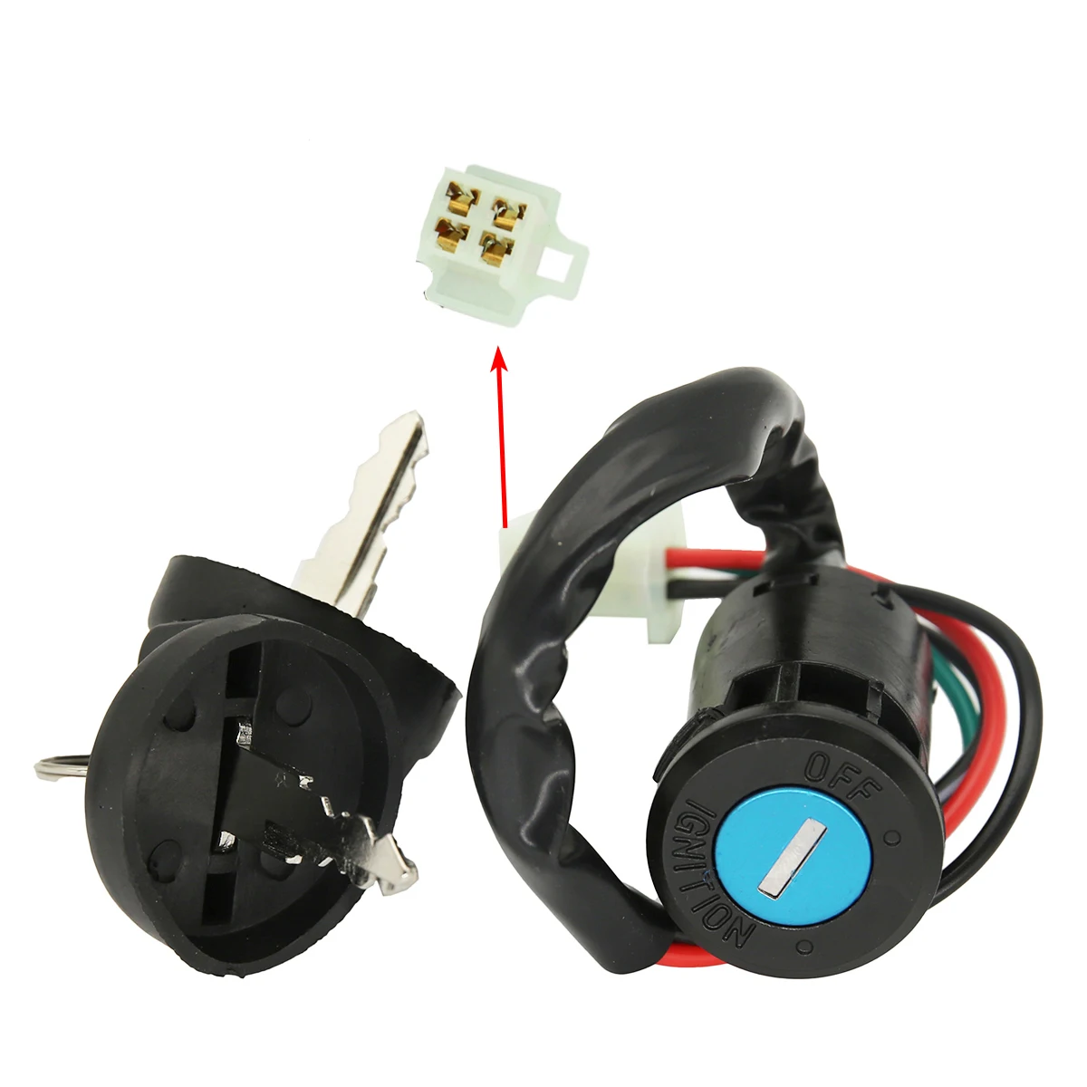 

4 Wires With 2 Key Ignition Switch For Super Pocket Dirt Bike Atv Scooter