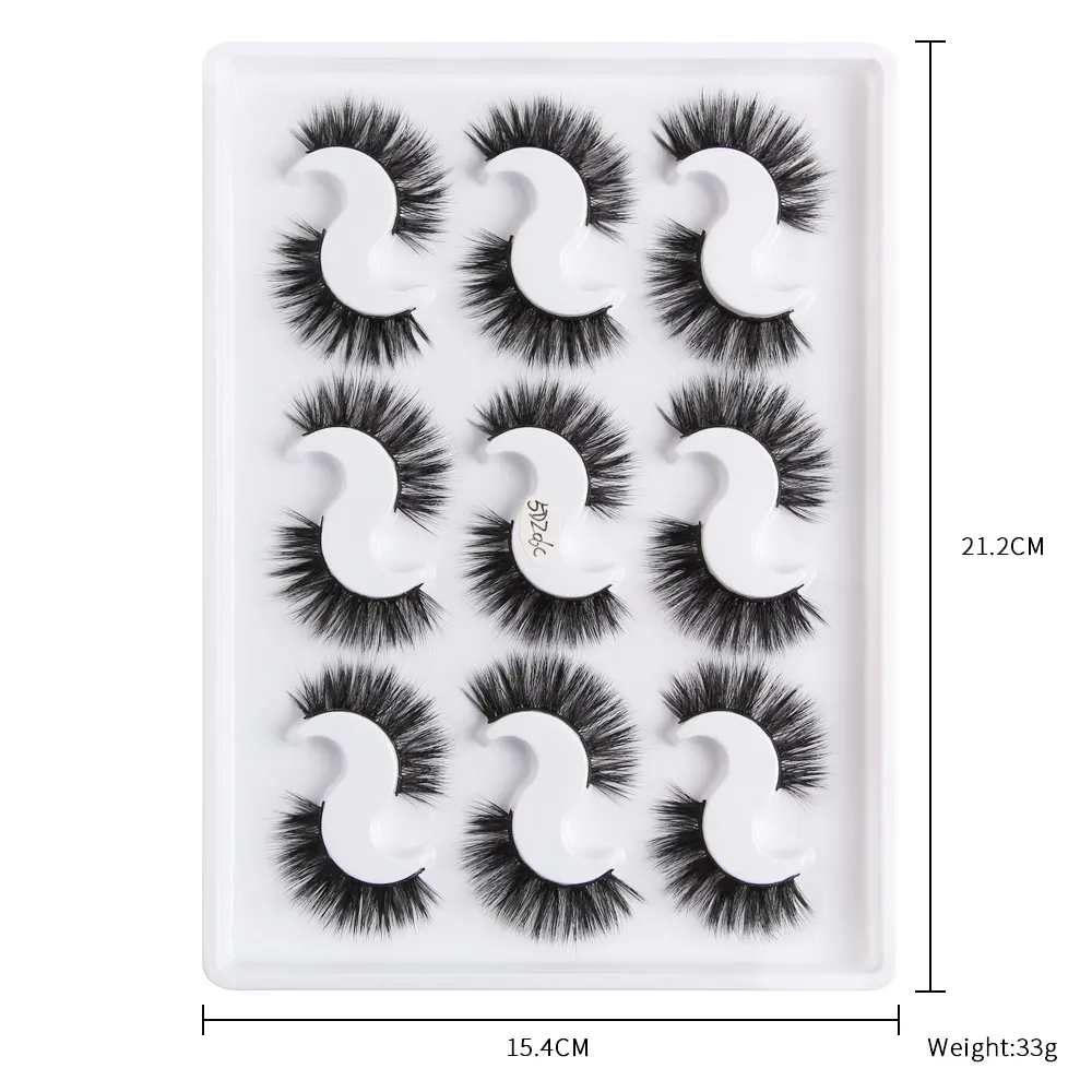 9 пар/компл. Макияж ресницы серо-коричневого цвета ручная работа объем