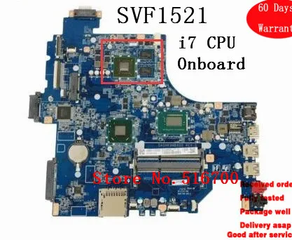 Материнская плата для Sony Vaio SVF1521 SVF1521R6EW SVF1521LST A1945013A основная ноутбука CPU onbaord DA0HK9MB6D0
