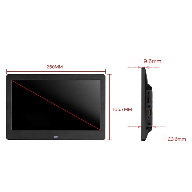 10.1 Inch High Definition 1280X800 Full Function Digital Photo Frame Electronic Album Picture Music Video Black | Электроника