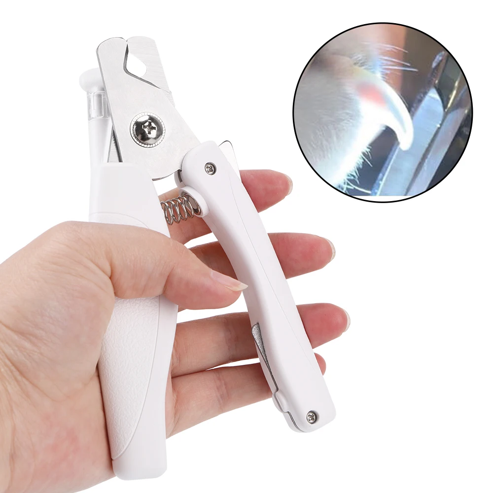 

Pet Nail Trimmer Trapper Pets Supplies Professional Stainless Steel With LED Light Dogs Cats Claw Nail Clippers