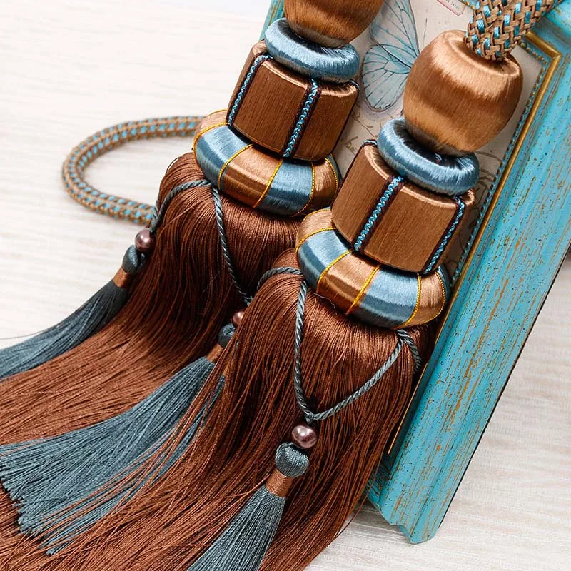 

Hand-woven cotton curtains, hanging ball decoration, creative curtain accessories curtain drapery valanc cortinas para la