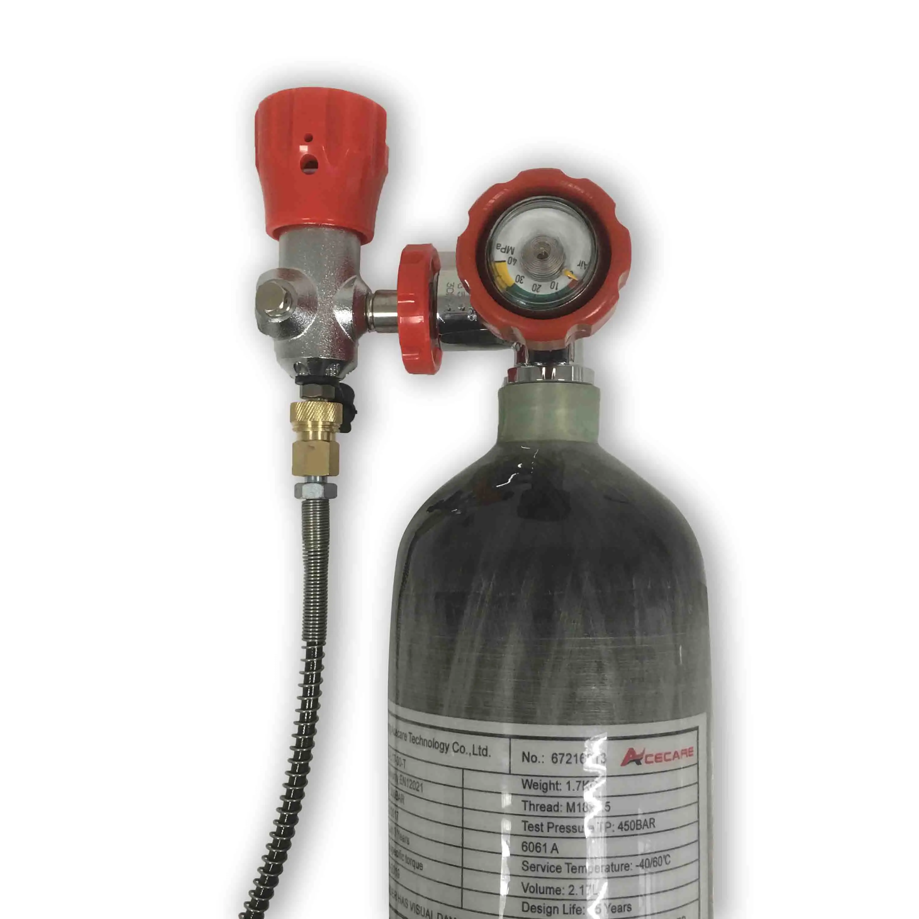 AC1217101 Acecare 2.17L HPA сжатый Воздушный бак Airforce Condor клапан для Акваланга Pcp цилиндр 300