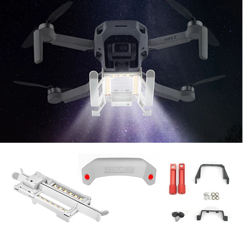 

DJI Mini 2/ Mavic mini/Mini SE LED Landing Gear Mavic Mini Folding Night Flight Accessories Protective Gimbal Stand STARTRC
